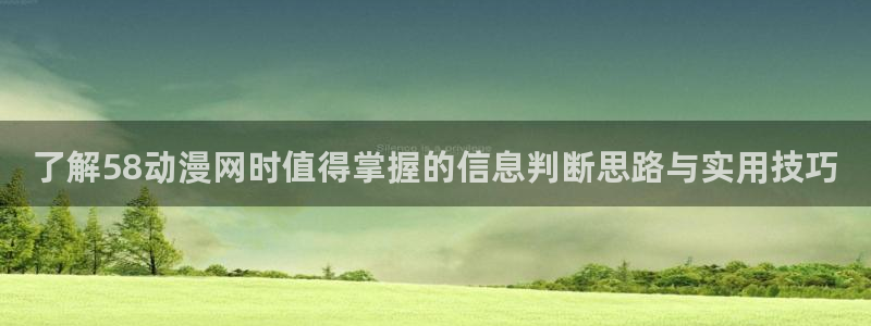 喵趣漫画分类:了解58动漫网时值得掌握的信息判断思路与实用技巧配图